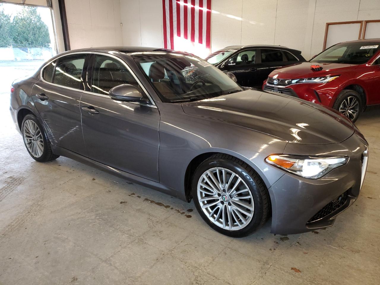 2018 Alfa Romeo Giulia VIN ZARFAEEN8J7570402 Copart auction photo, side damage thumbnail 4