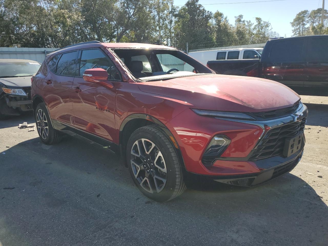 2023 Chevrolet Blazer VIN 3GNKBKRS0PS234023 Copart auction photo, front end damage thumbnail 4