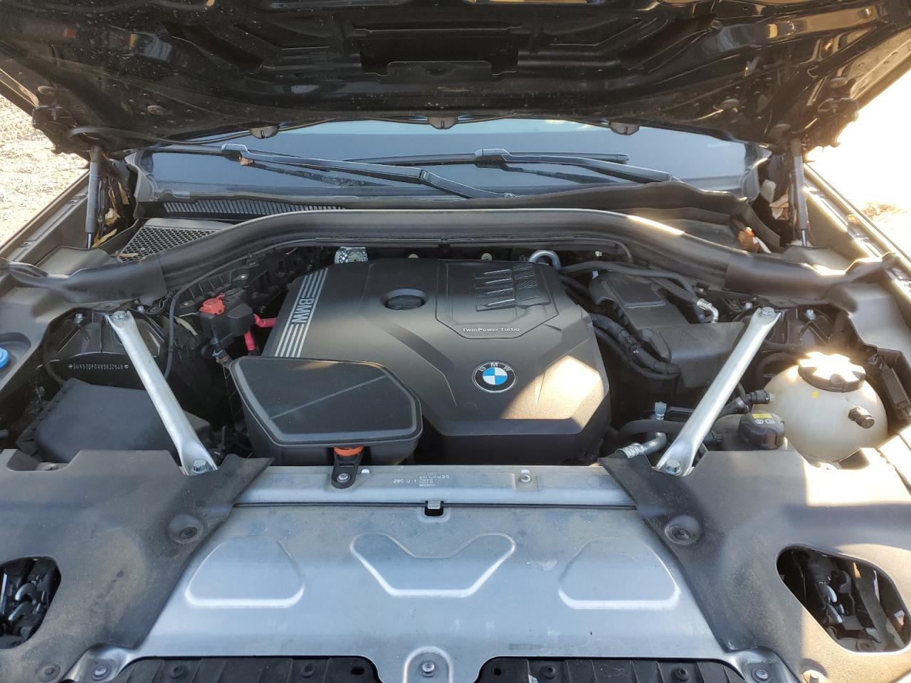 2022 BMW X3 VIN 5UX53DP0XN9K32648 Copart auction photo, side / front end damage thumbnail 12