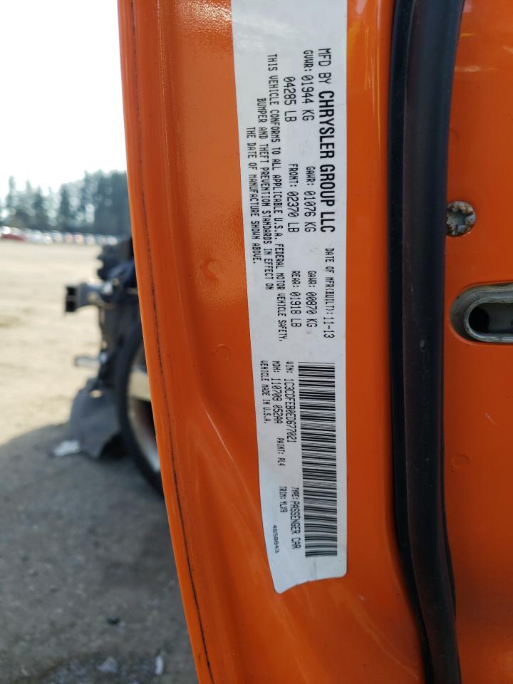2014 Dodge Dart VIN 1C3CDFEB0ED677021 Copart auction photo, front end / rear end damage thumbnail 13