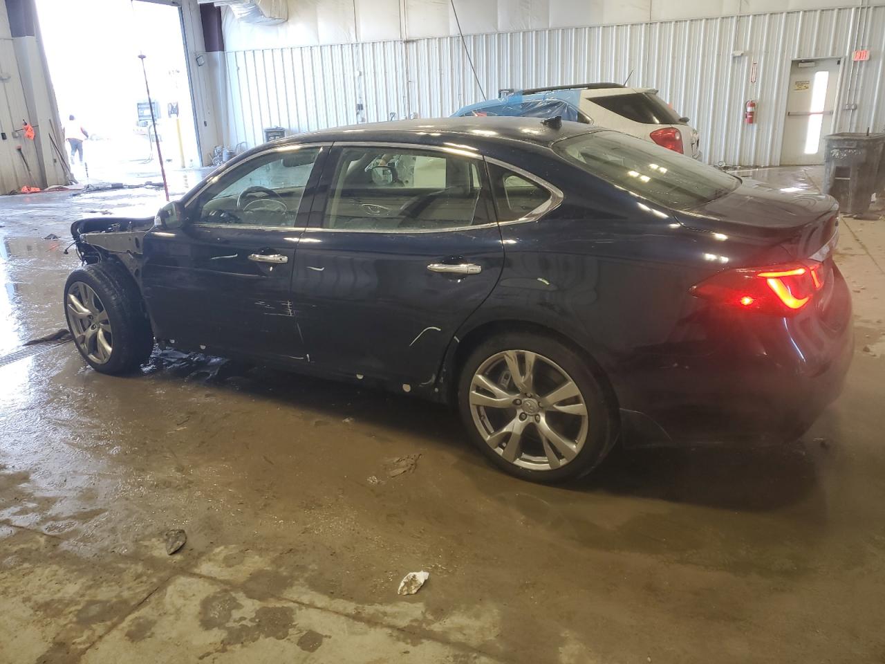2016 Infiniti Q70 VIN JN1BY1PR1GM720733 Copart auction photo, front end / side damage thumbnail 2