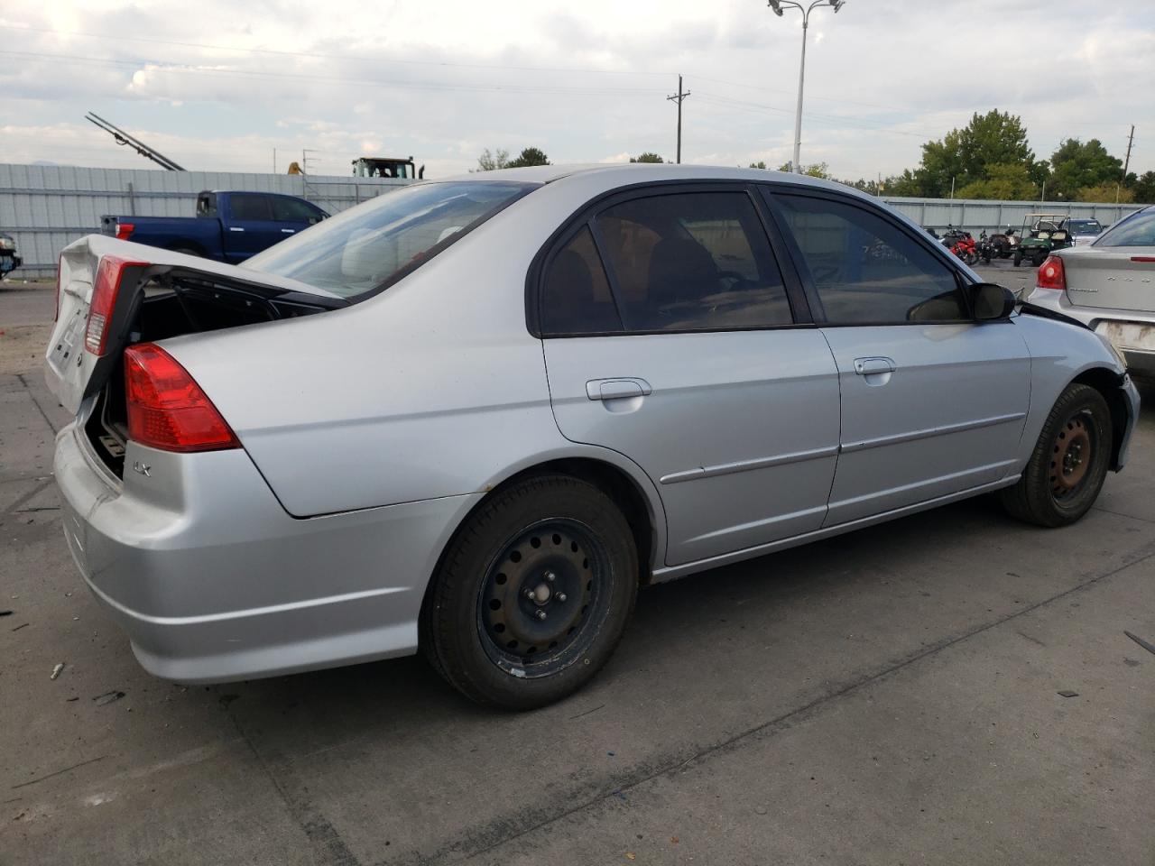 2005 Honda Civic VIN JHMES16535S004854 Copart auction photo, front end / rear end damage thumbnail 3