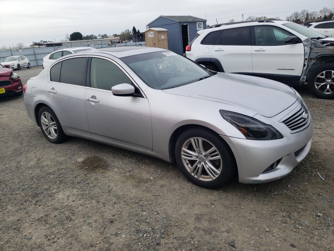 2015 Infiniti Q40 VIN JN1CV6AP7FM502375 Copart auction photo, front end damage thumbnail 4