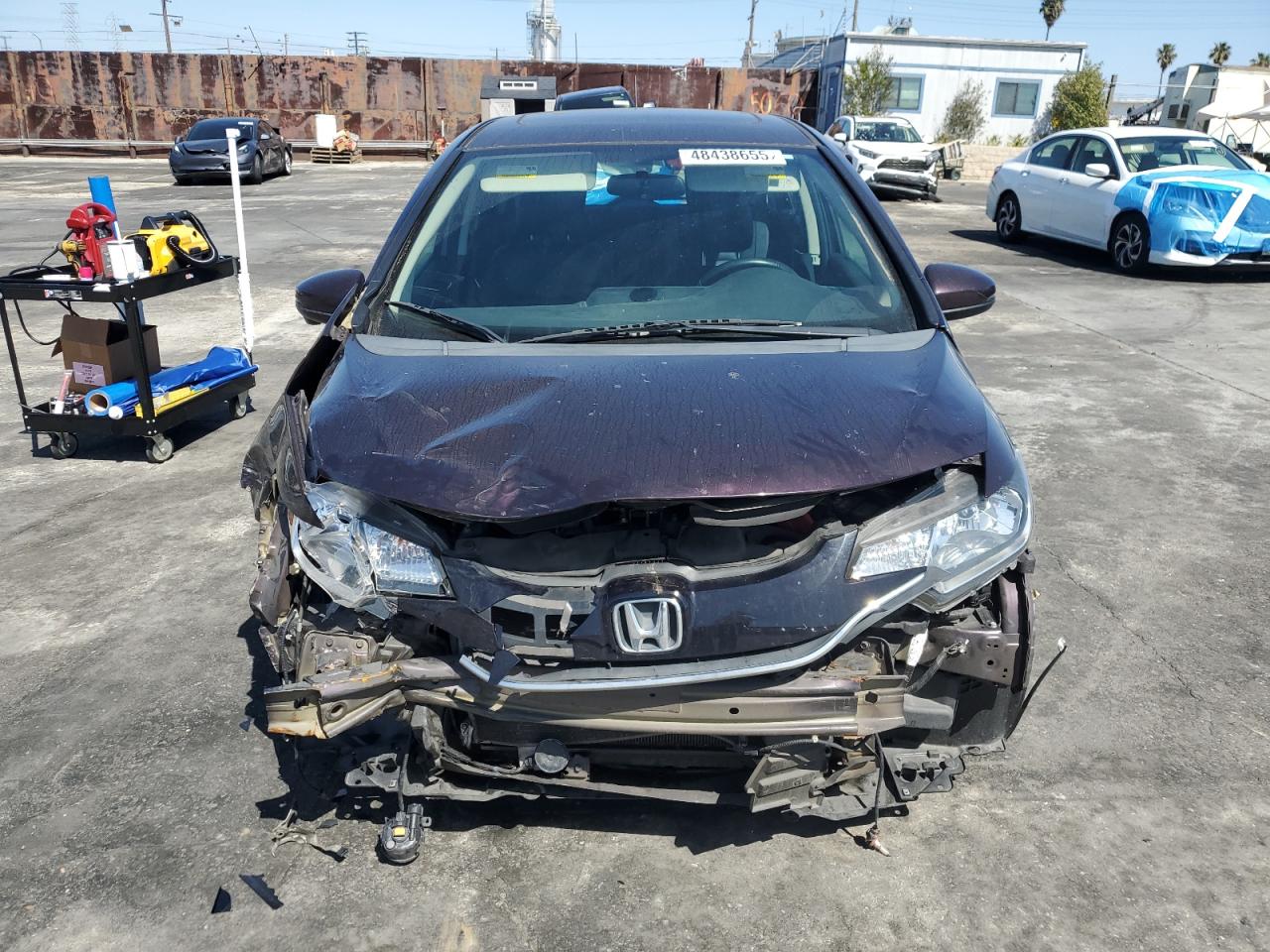 2015 Honda Fit VIN 3HGGK5H8XFM749136 Copart auction photo, front end damage thumbnail 5
