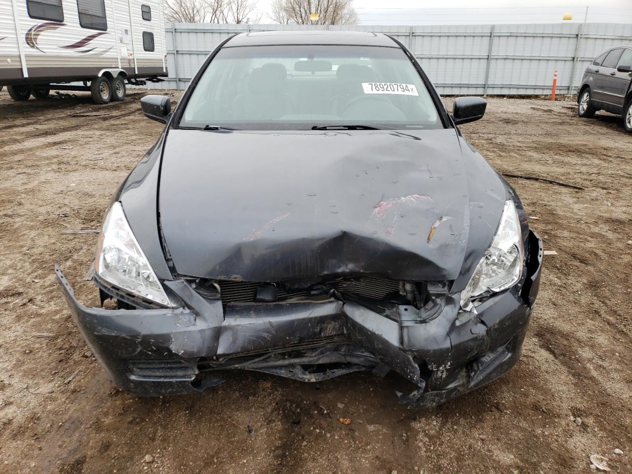 2006 Honda Accord VIN 1HGCM66576A074768 Copart auction photo, front end / hail damage thumbnail 5
