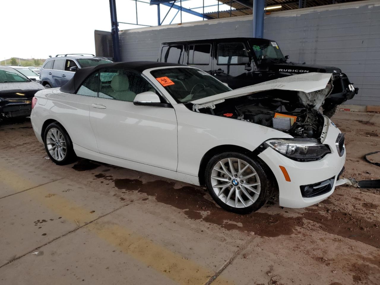 2016 BMW 2er VIN WBA1K9C54GV710166 Copart auction photo, front end / side damage thumbnail 4