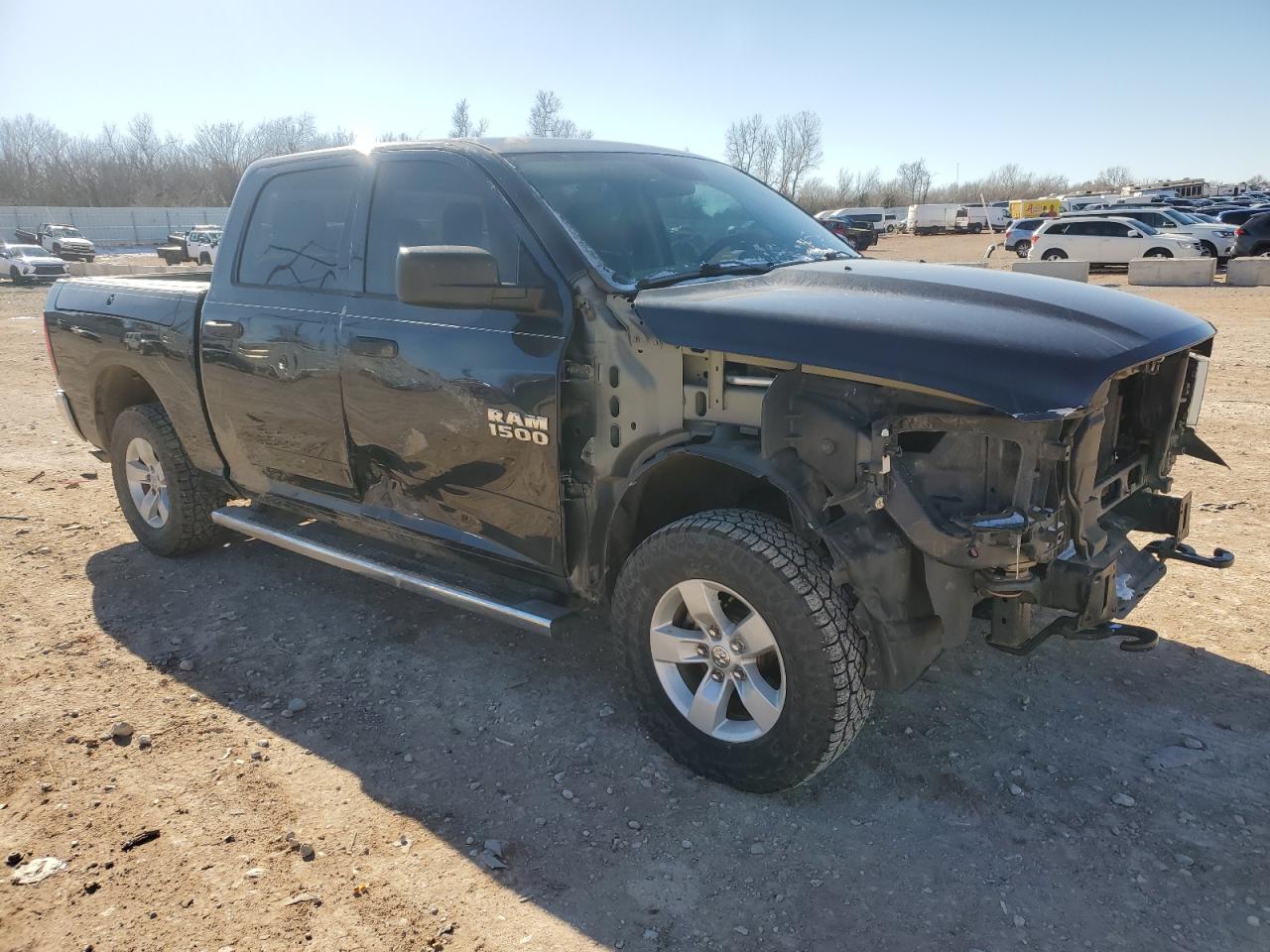 2017 RAM 1500 VIN 1C6RR7KT3HS613492 Copart auction photo, front end / side damage thumbnail 4