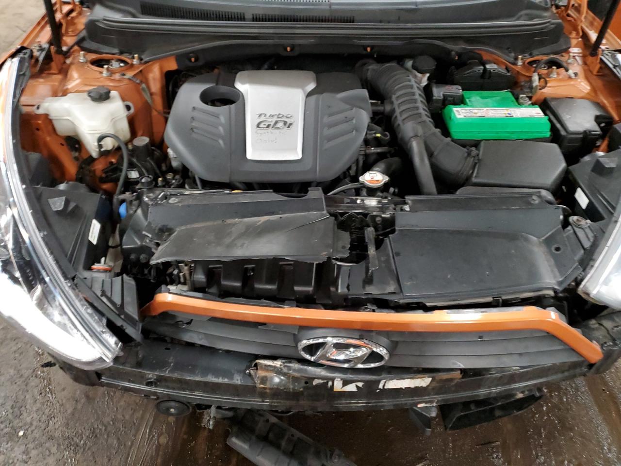 2013 Hyundai Veloster VIN KMHTC6AE4DU173886 Copart auction photo, front end damage thumbnail 11