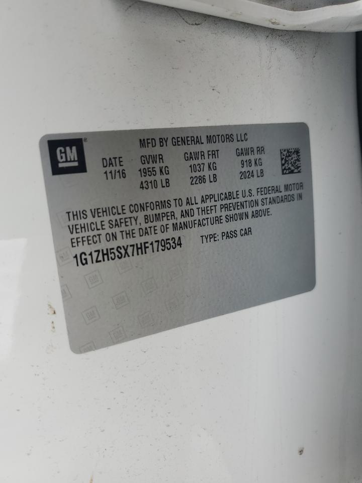 2017 Chevrolet Malibu VIN 1G1ZH5SX7HF179534 Copart auction photo, rear end damage thumbnail 14