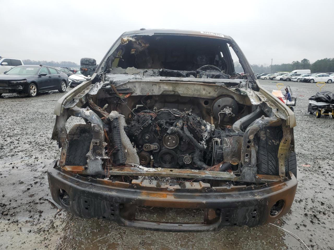 2014 Ford F-150 VIN 1FTFW1CF2EFC25734 Copart auction photo, burn damage thumbnail 5