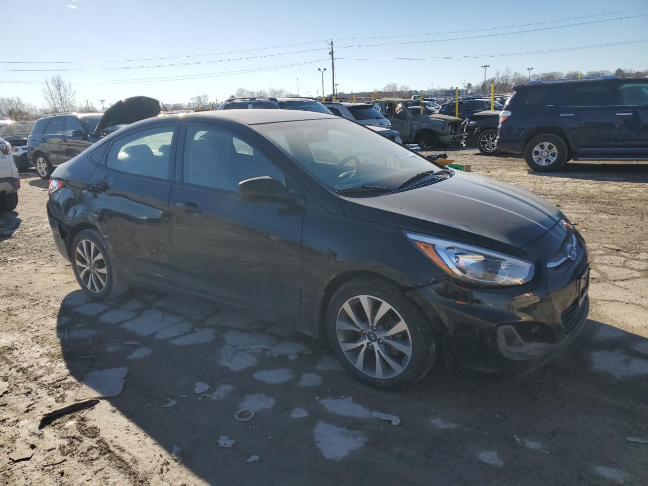 2017 Hyundai Accent VIN KMHCT4AE5HU358765 Copart auction photo, all over damage thumbnail 4