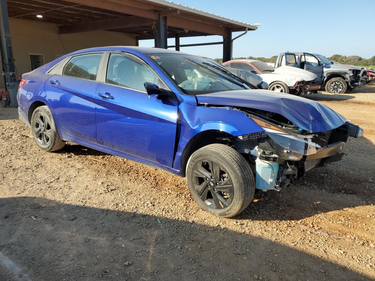 2023 Hyundai Elantra VIN KMHLM4AG7PU451221 Copart auction photo, front end / side damage thumbnail 4