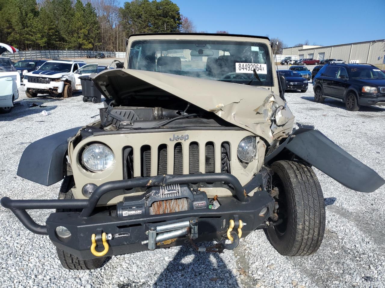 2018 Jeep Wrangler VIN 1C4AJWAG1JL800872 Copart auction photo, front end / mechanical damage thumbnail 5