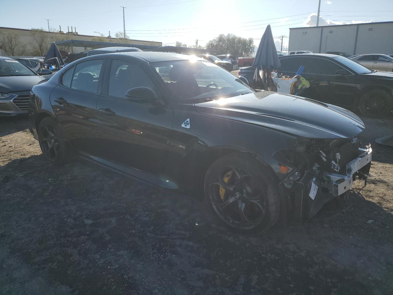 2018 Alfa Romeo Giulia VIN ZARFAEAV8J7584337 Copart auction photo, front end damage thumbnail 4