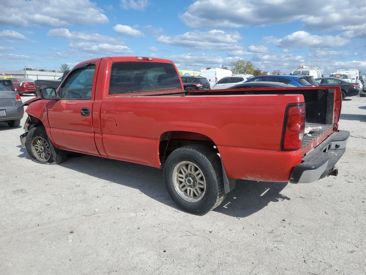 2006 Chevrolet Silverado VIN 1GCEK14TX6E152535 Copart auction photo, front end / rear end damage thumbnail 2