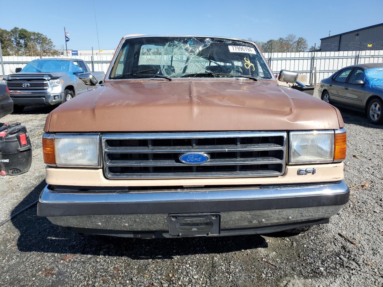 1990 Ford F-150 VIN 1FTEF15N4LNB41286 Copart auction photo, top/roof / rear end damage thumbnail 5