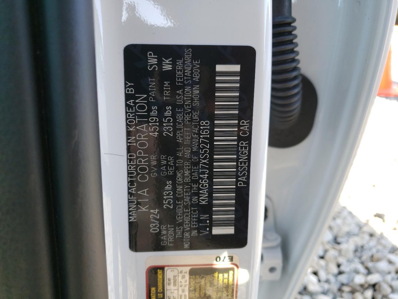 2025 KIA K5 VIN KNAG64J7XS5271618 Copart auction photo, all over damage thumbnail 13