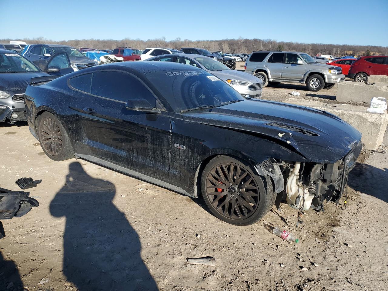2015 Ford Mustang VIN 1FA6P8CF6F5391595 Copart auction photo, front end damage thumbnail 4