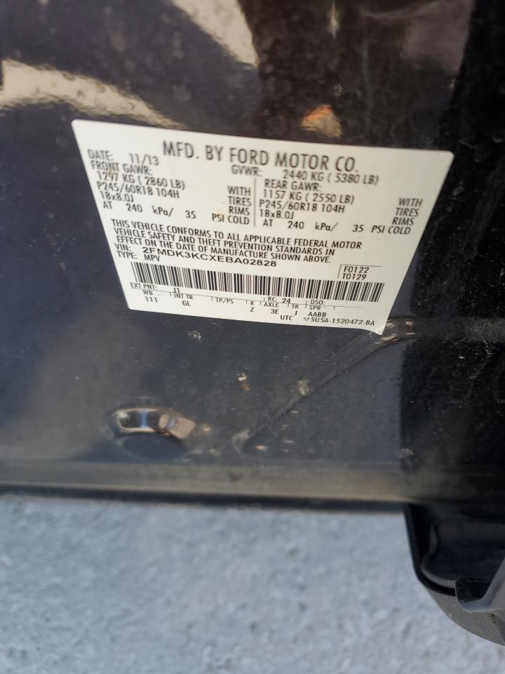 2014 Ford Edge VIN 2FMDK3KCXEBA02828 Copart auction photo, front end damage thumbnail 13