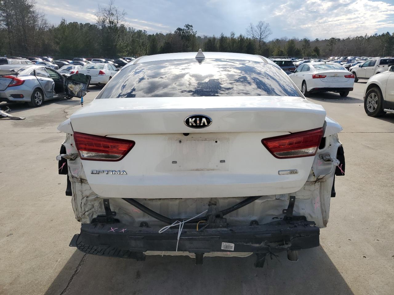 2017 KIA Optima VIN KNAGT4LE1H5009287 Copart auction photo, rear end damage thumbnail 6