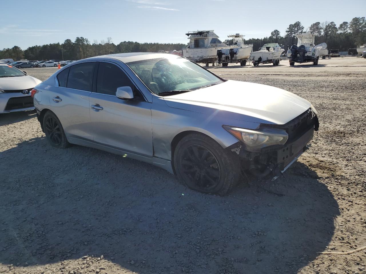2016 Infiniti Q50 VIN JN1CV7AR2GM253380 Copart auction photo, all over damage thumbnail 4
