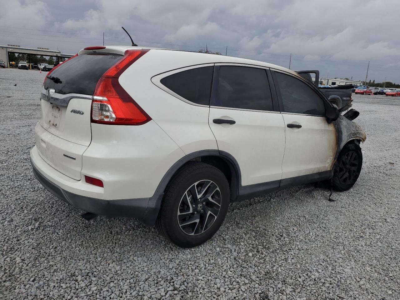 2016 Honda CR-V VIN 5J6RM4H43GL035516 Copart auction photo, burn damage thumbnail 3