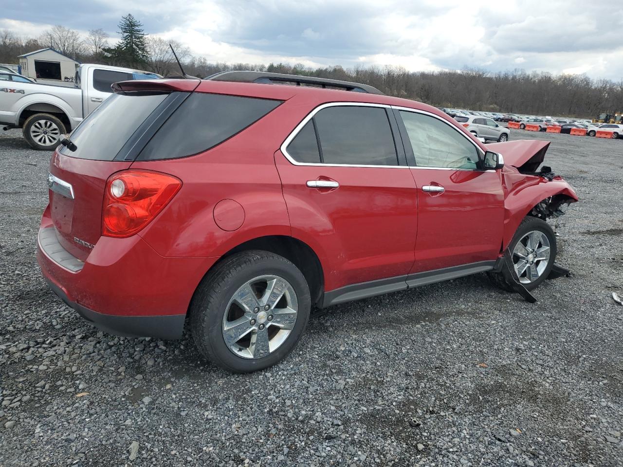 2014 Chevrolet Equinox VIN 1GNFLFEK6EZ131863 Copart auction photo, front end / side damage thumbnail 3