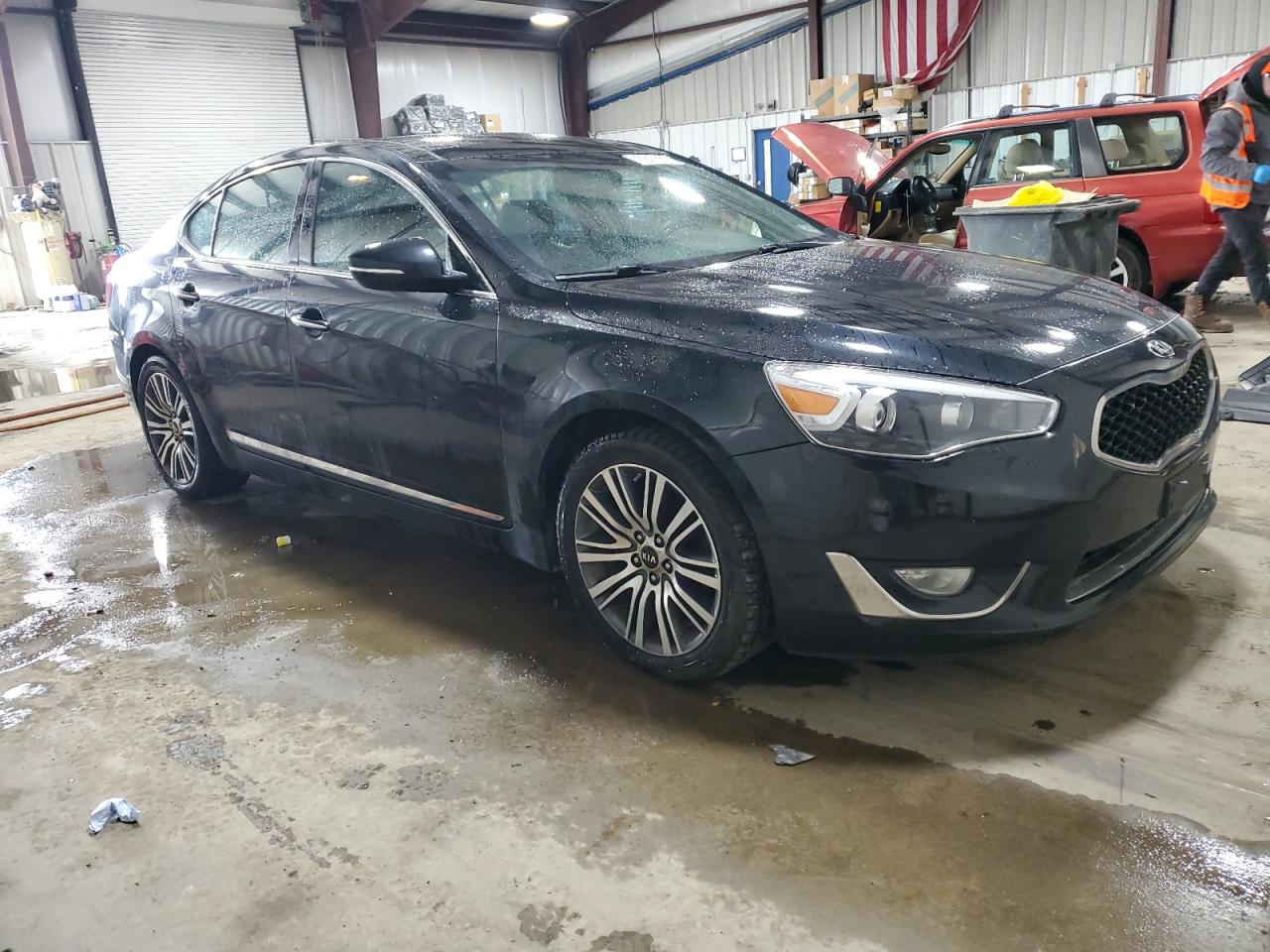 2014 KIA Cadenza VIN KNALN4D79E5139743 Copart auction photo, side damage thumbnail 4
