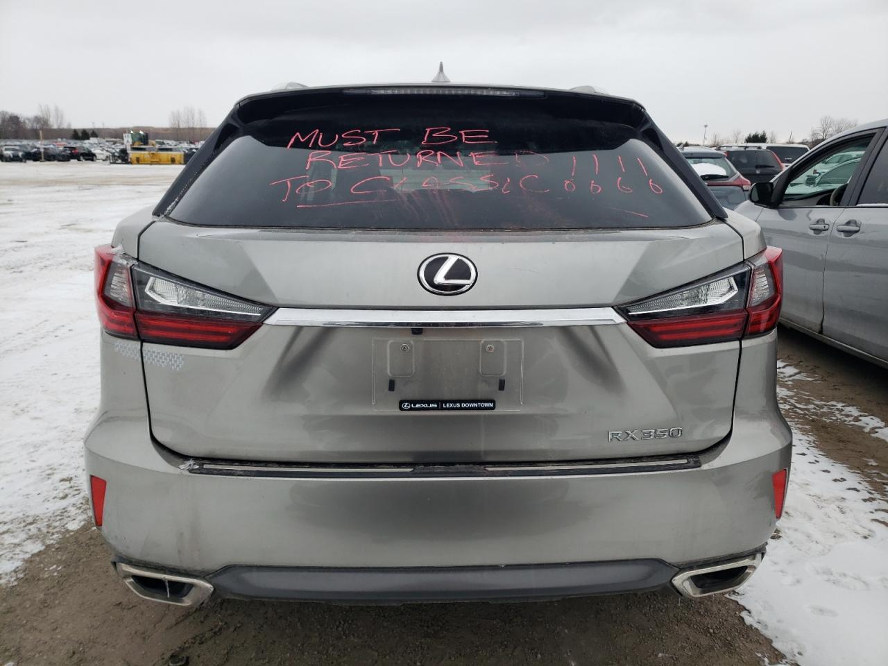 2019 Lexus RX VIN 2T2BZMCA3KC201566 Copart auction photo, vandalism damage thumbnail 6