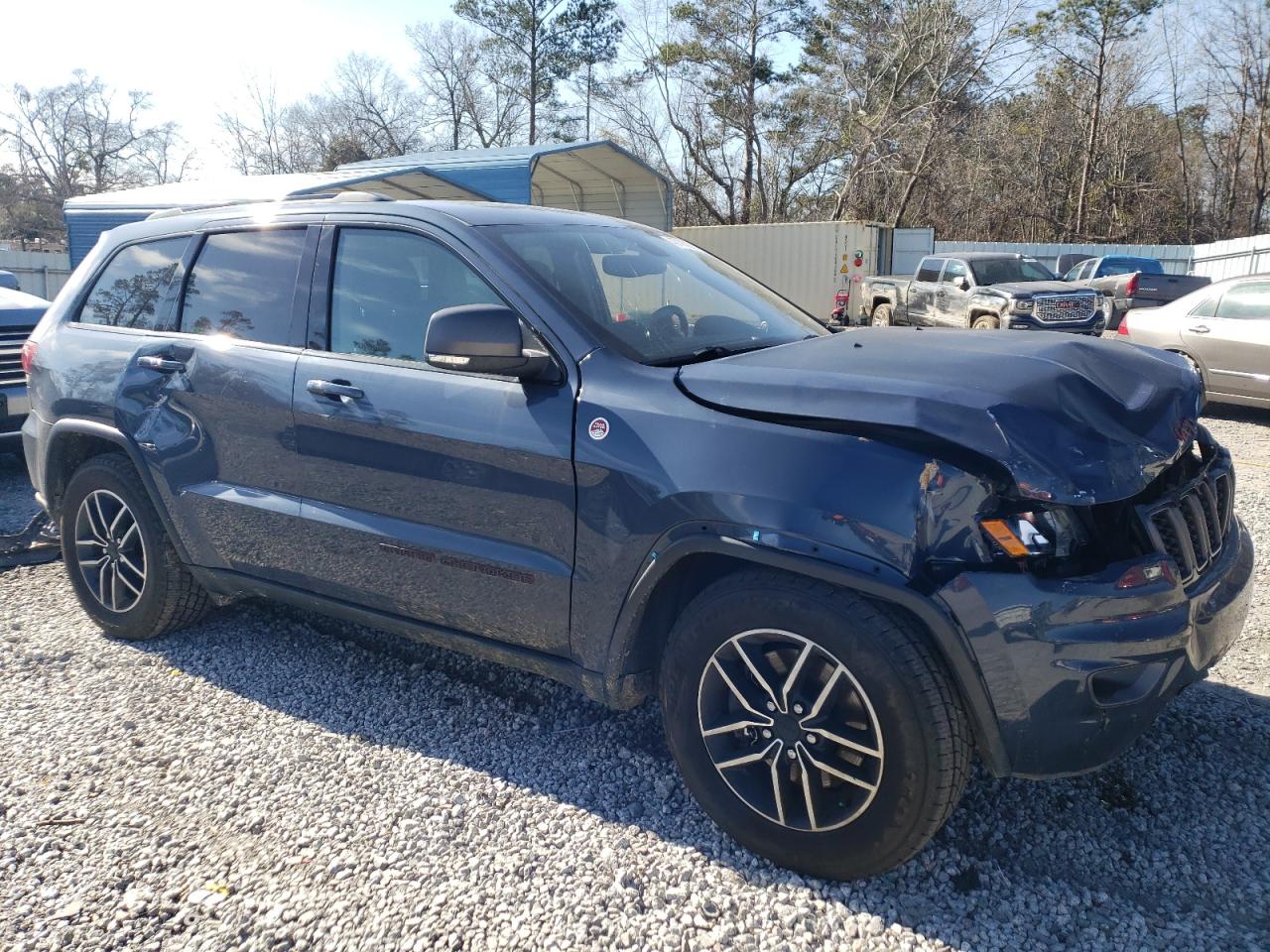 2021 Jeep Grand Cherokee VIN 1C4RJFLG6MC590810 Copart auction photo, front end / side damage thumbnail 4