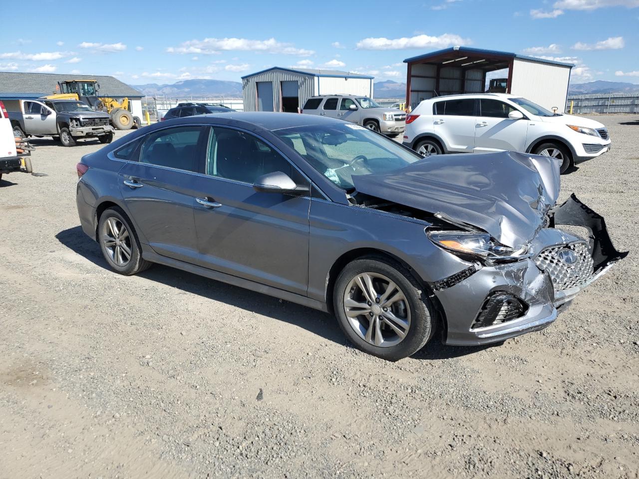 2019 Hyundai Sonata VIN 5NPE34AF8KH761405 Copart auction photo, front end / minor dent/scratches damage thumbnail 4