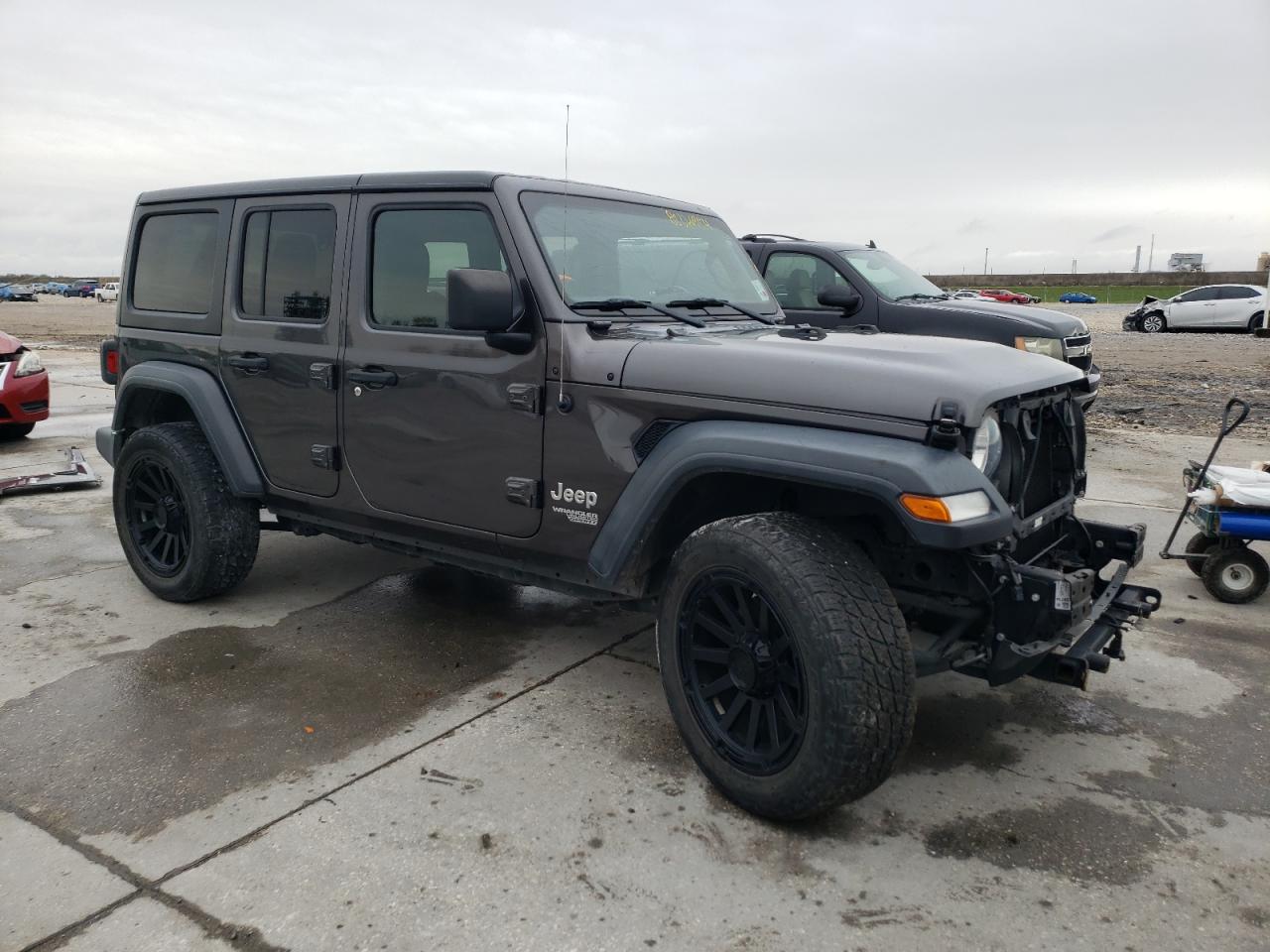 2019 Jeep Wrangler VIN 1C4HJXDG8KW527090 Copart auction photo, front end damage thumbnail 4