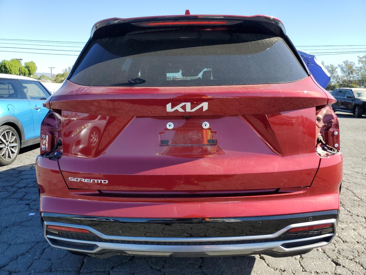 2023 KIA Sorento VIN 5XYRL4LC6PG239875 Copart auction photo, all over damage thumbnail 6