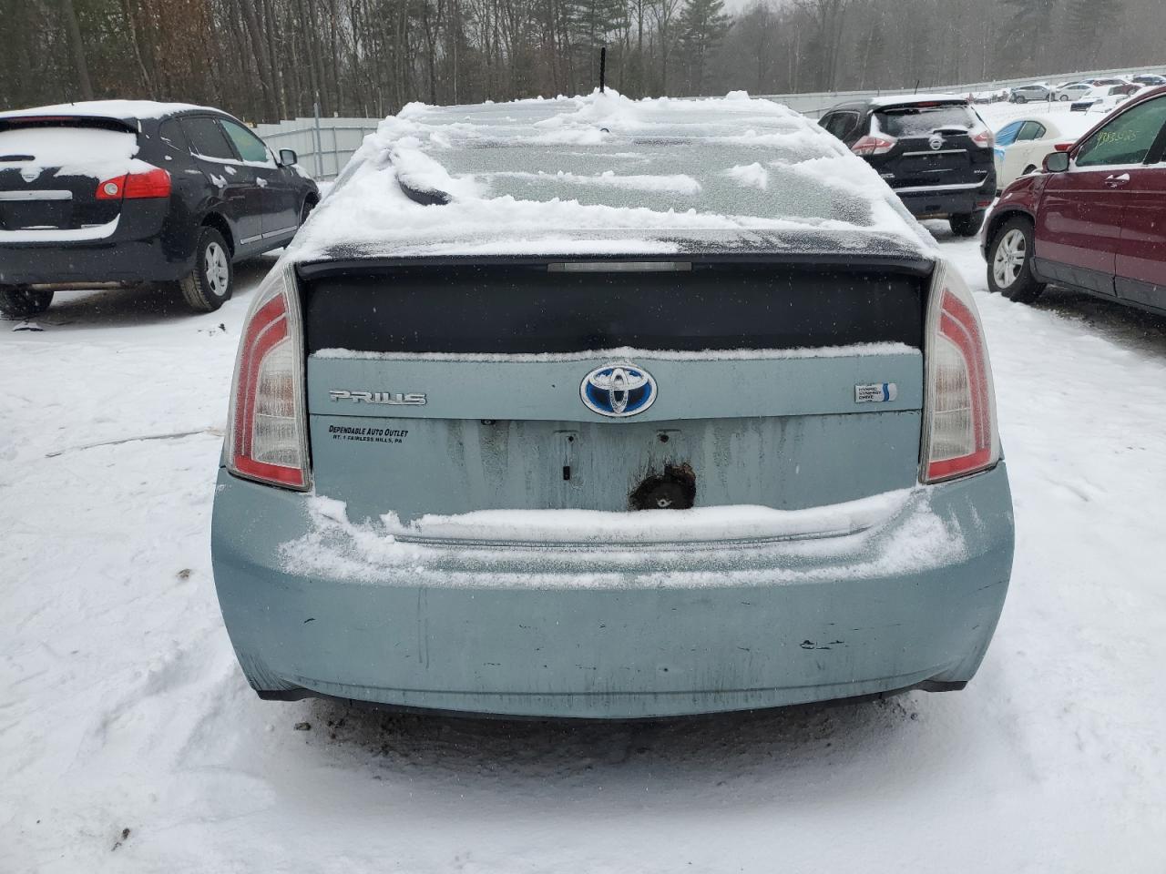 2012 Toyota Prius VIN JTDKN3DU7C1501443 Copart auction photo, front end / side damage thumbnail 6