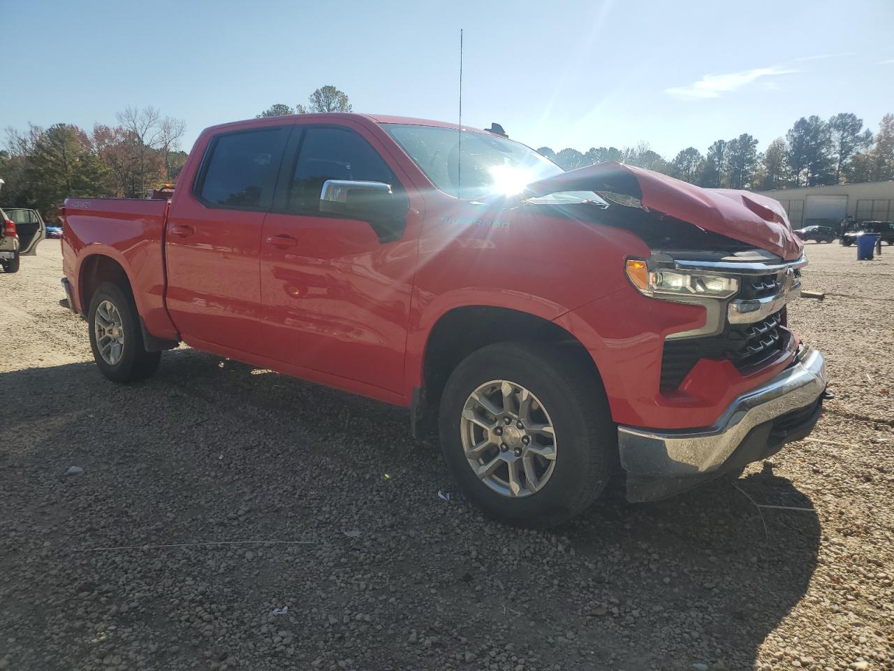 2022 Chevrolet Silverado VIN 1GCPDKEKXNZ540838 Copart auction photo, front end / side damage thumbnail 4
