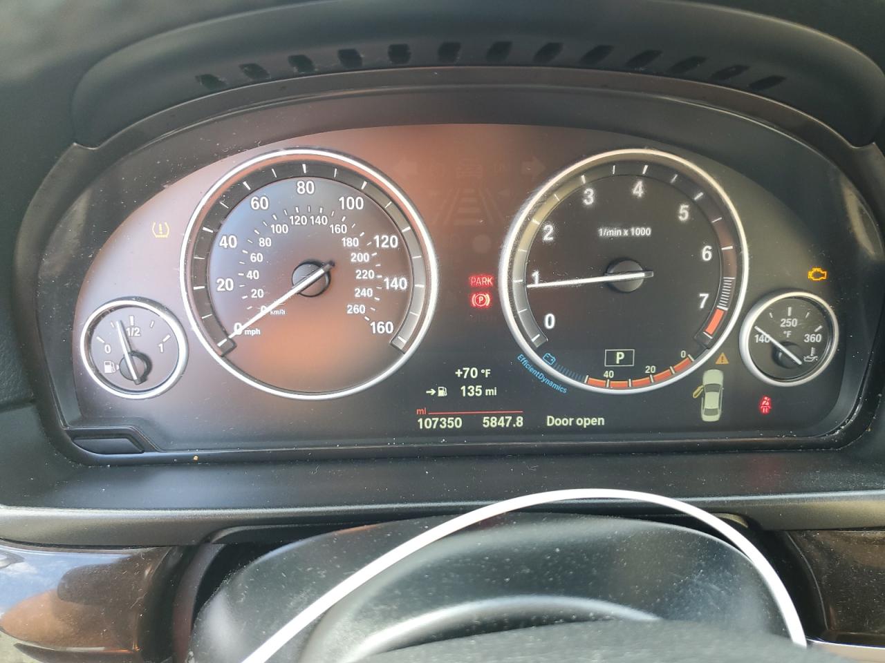 2015 BMW 5er VIN WBA5A7C50FD621112 Copart auction photo, all over damage thumbnail 9