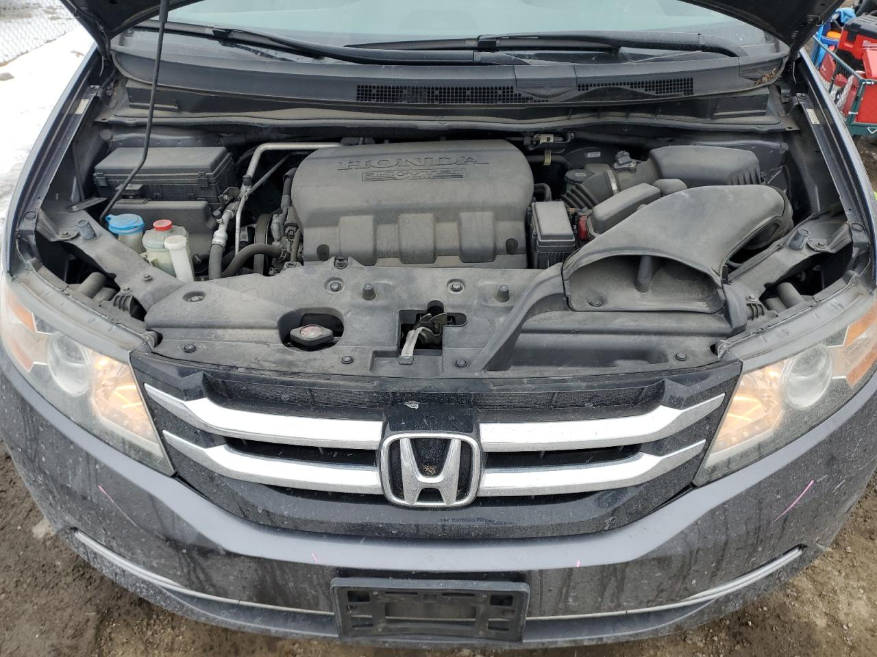 2016 Honda Odyssey VIN 5FNRL5H37GB155733 Copart auction photo, rear end / stripped damage thumbnail 12