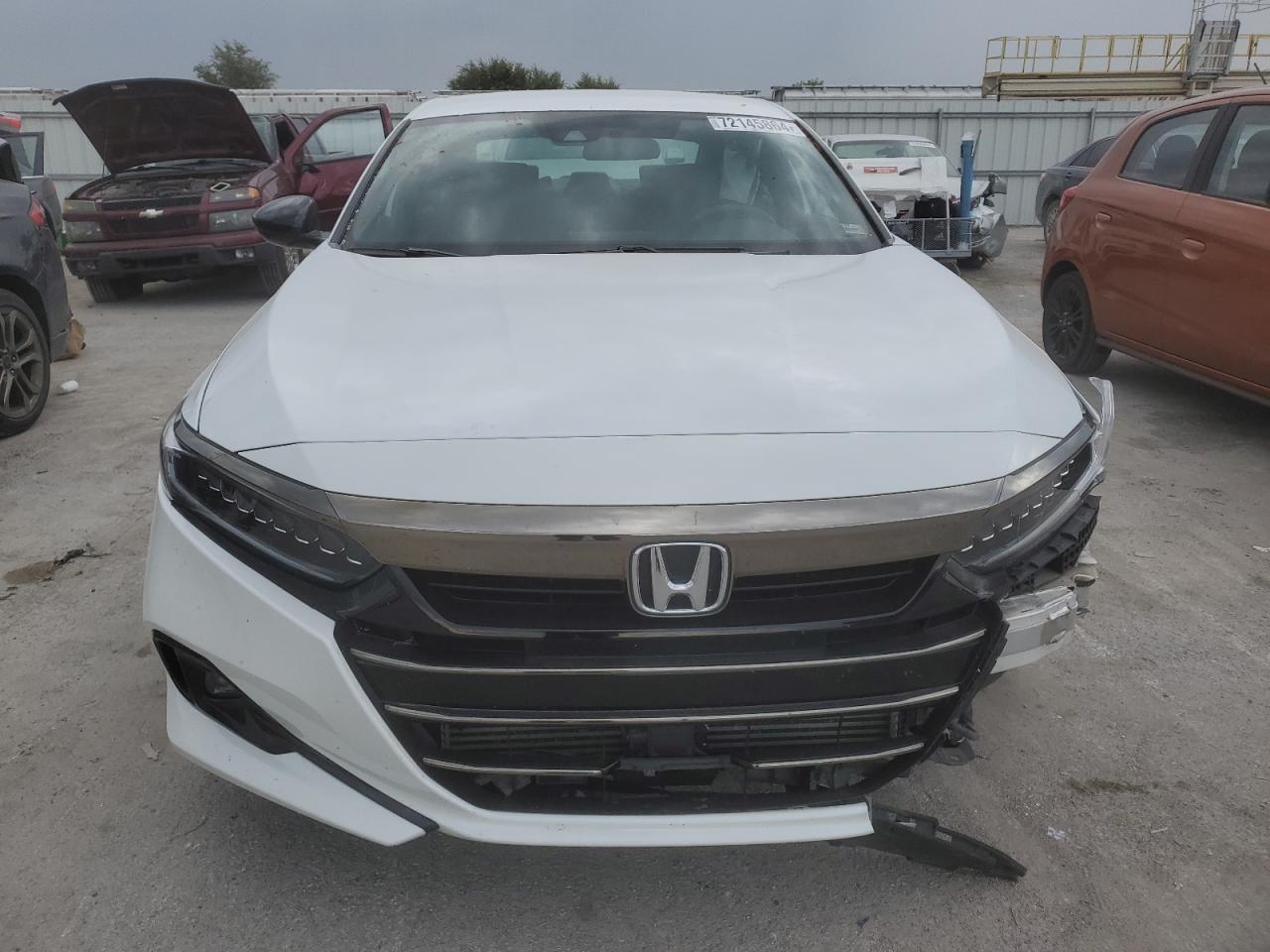 2022 Honda Accord VIN 1HGCV1F34NA033091 Copart auction photo, side / front end damage thumbnail 5