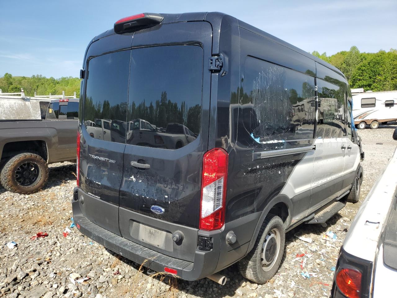 2022 Ford Transit VIN 1FTBR1D85NKA17683 Copart auction photo, front end / side damage thumbnail 3