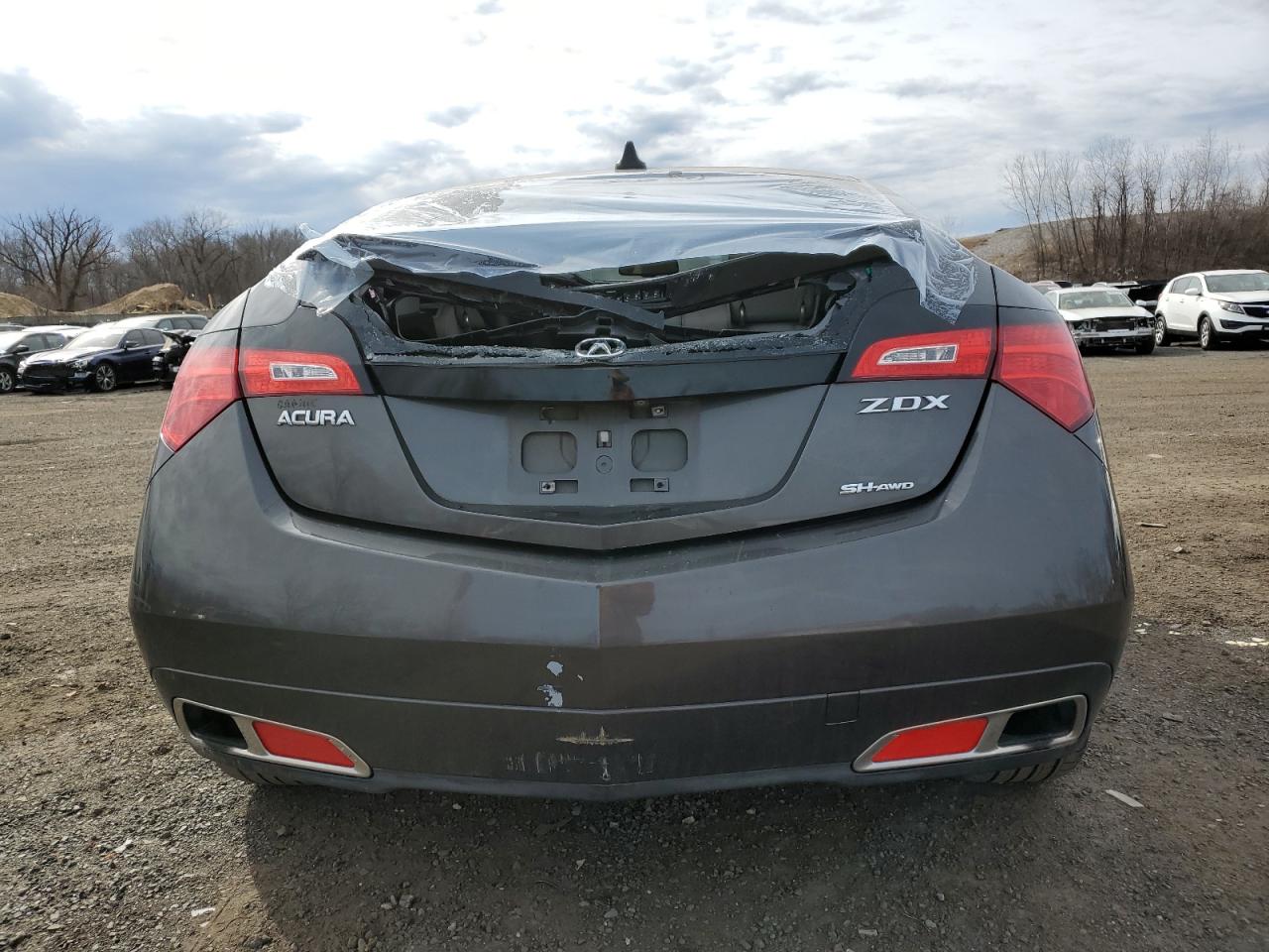 2012 Acura ZDX VIN 2HNYB1H42CH500245 Copart auction photo, rear end / top/roof damage thumbnail 6