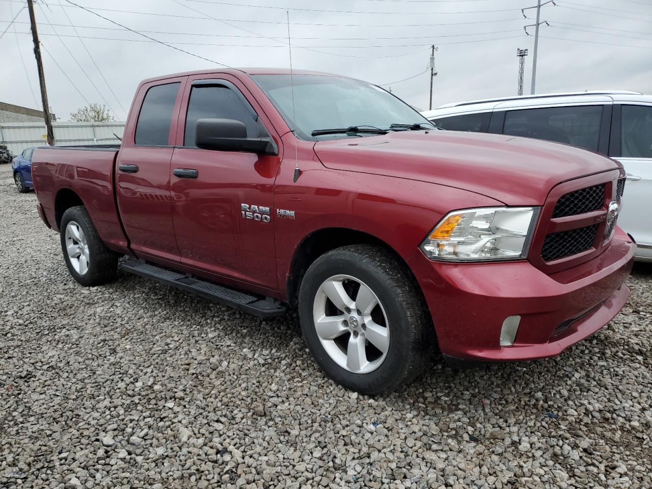2014 RAM 1500 VIN 1C6RR7FT2ES405996 Copart auction photo, front end / side damage thumbnail 4