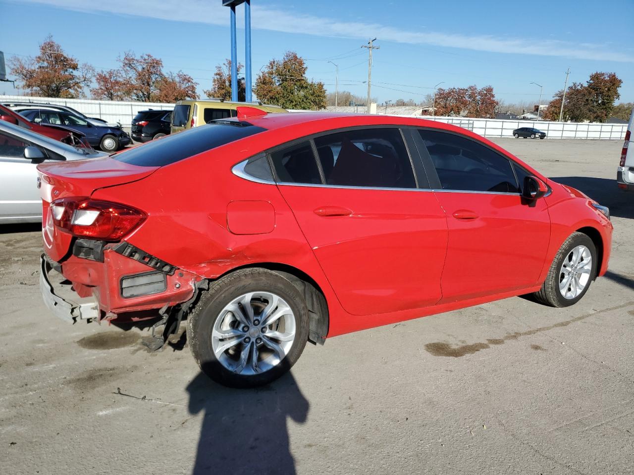 2019 Chevrolet Cruze VIN 1G1BE5SM4K7124606 Copart auction photo, rear end / side damage thumbnail 3