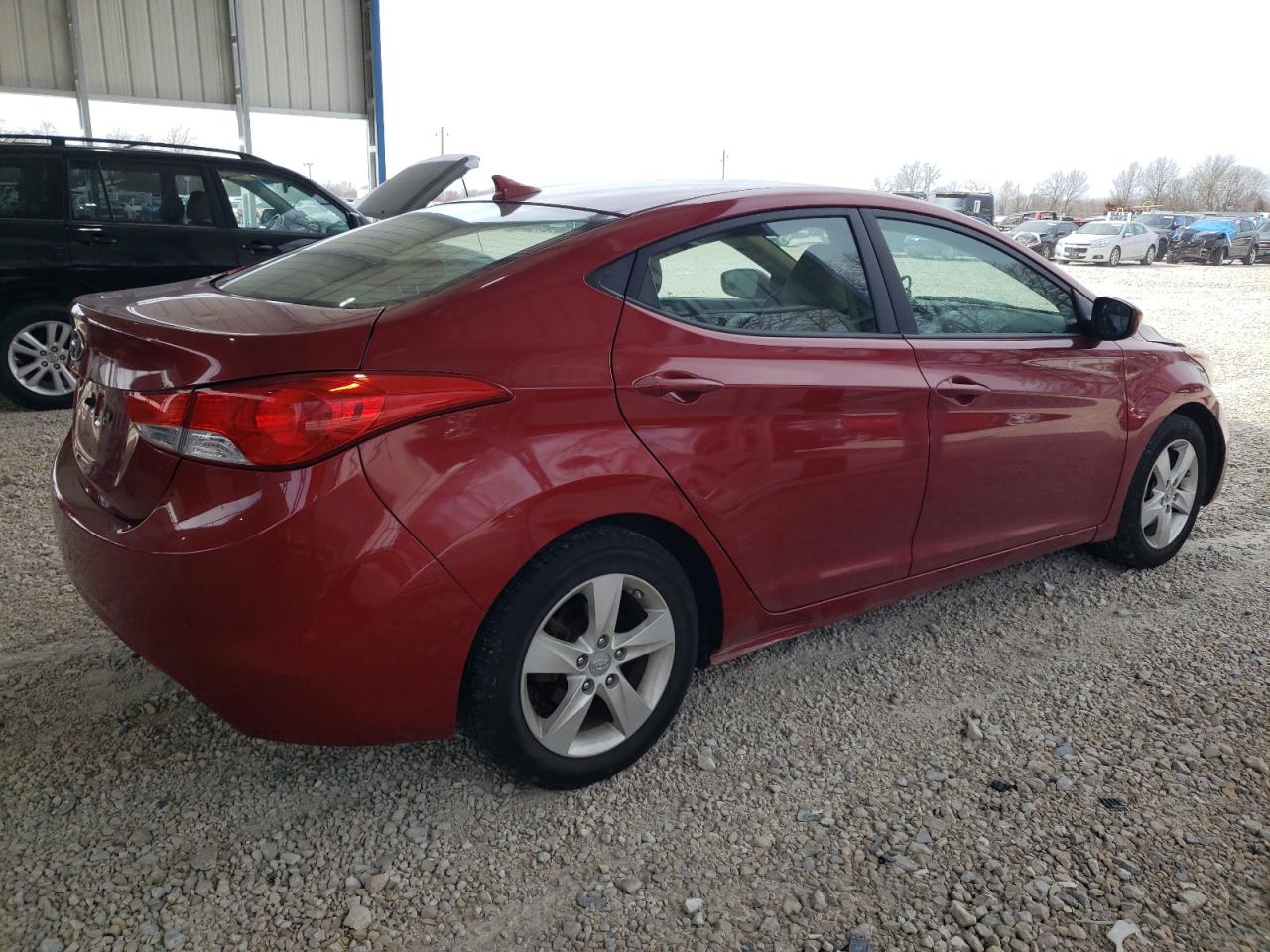 2012 Hyundai Elantra VIN KMHDH4AE3CU302841 Copart auction photo, front end / minor dent/scratches damage thumbnail 3