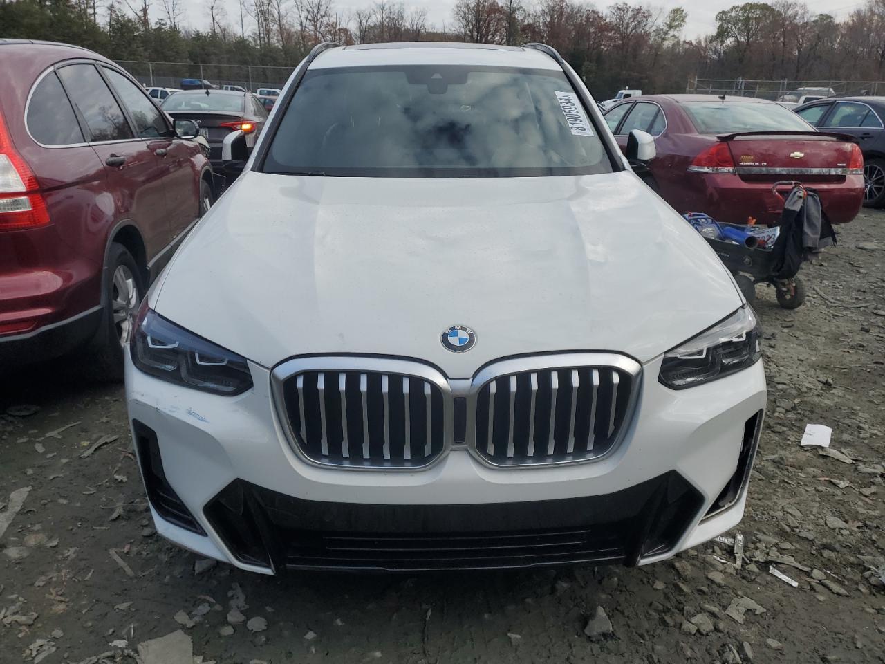 2022 BMW X3 VIN 5UX53DP09N9L69645 Copart auction photo, side damage thumbnail 5