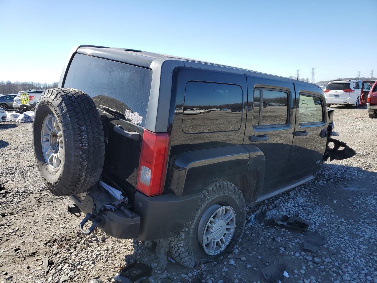 2009 Hummer H3 VIN 5GTEN13E098113359 Copart auction photo, front end damage thumbnail 3