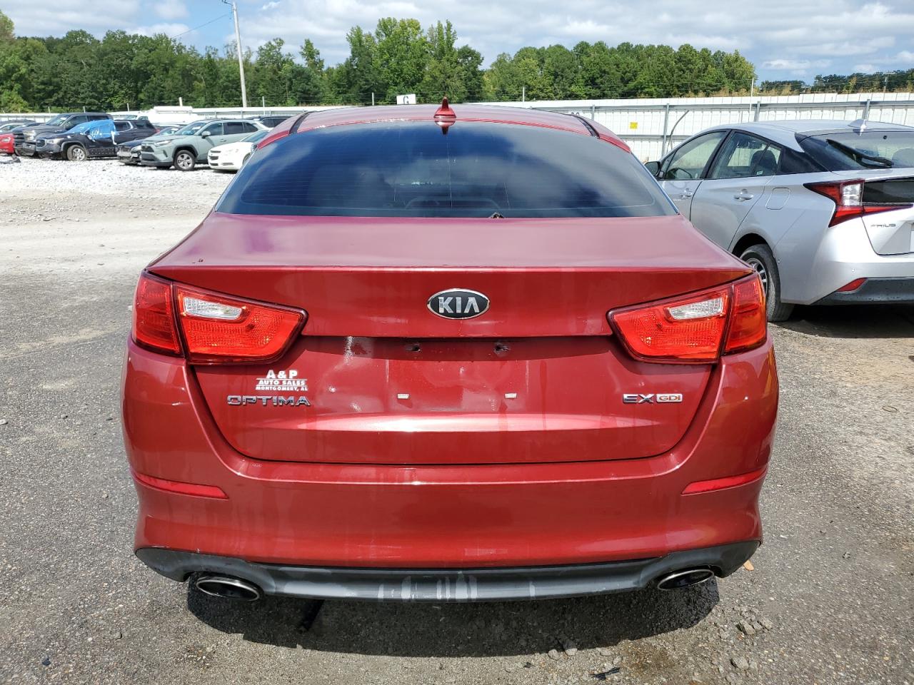 2015 KIA Optima VIN 5XXGN4A74FG454486 Copart auction photo, burn damage thumbnail 6
