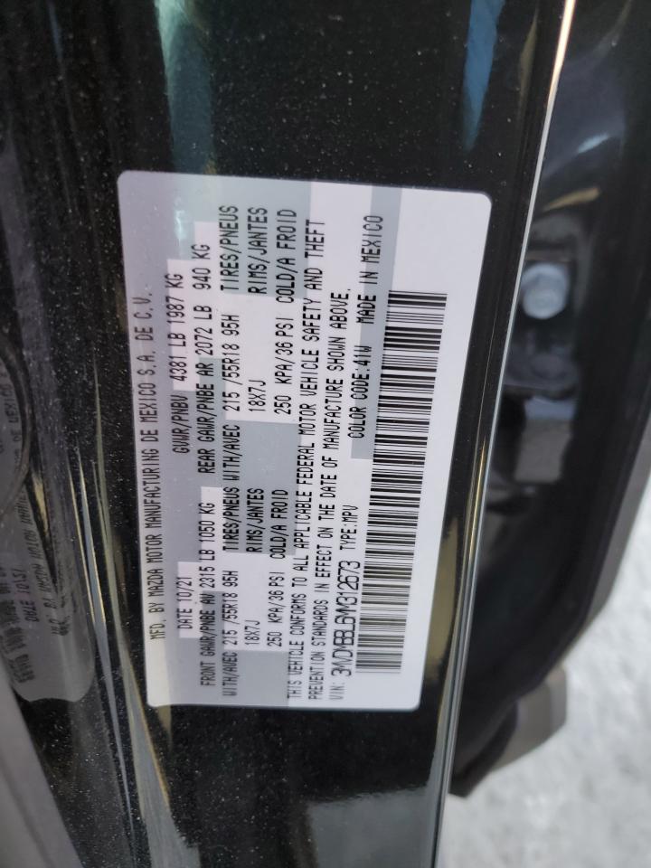 2021 Mazda CX-30 VIN 3MVDMBBL6MM312673 Copart auction photo, front end damage thumbnail 14