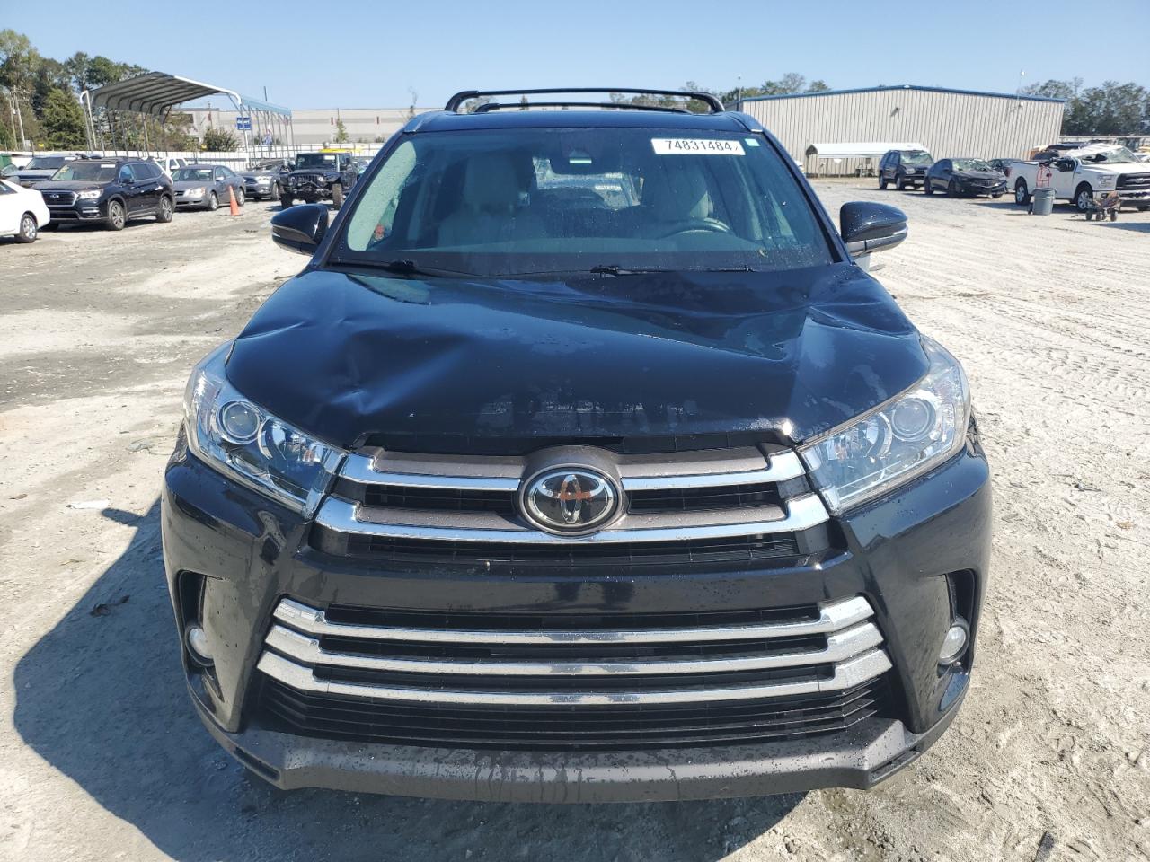 2018 Toyota Highlander VIN 5TDDZRFH0JS858169 Copart auction photo, top/roof damage thumbnail 5