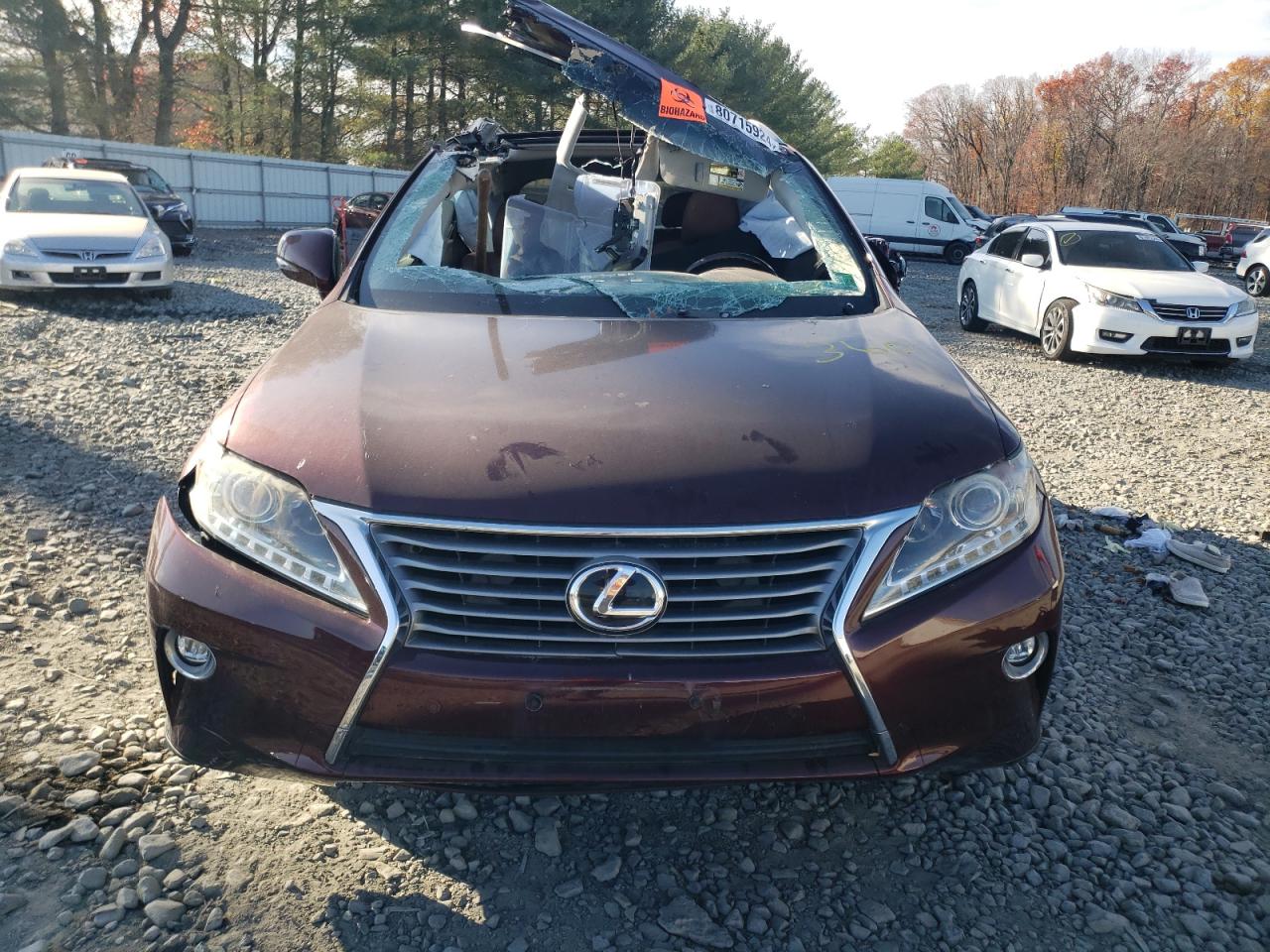 2015 Lexus RX VIN 2T2BK1BA3FC265245 Copart auction photo, all over damage thumbnail 5