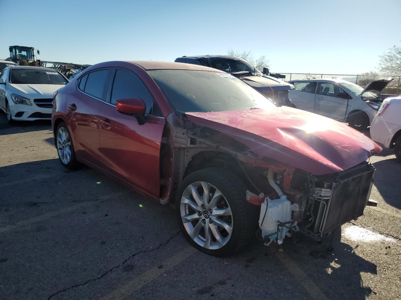 2014 Mazda 3 VIN JM1BM1V3XE1208135 Copart auction photo, front end damage thumbnail 4